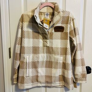NEW Clemson Tigers Plaid Fleece Pullover